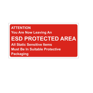 Leaving ESD Protected Area Sign